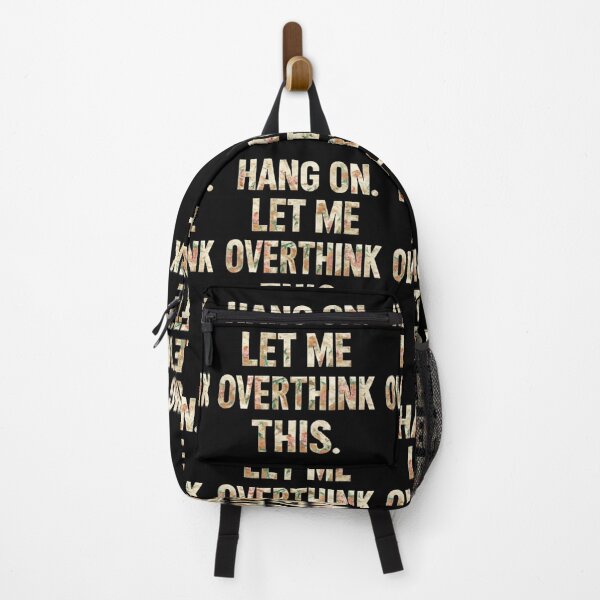 Item preview, Hang On Let Me Overthink This Floral Typography  for Overthinkers, Mental Health Motivation designed and sold by creativerooney.