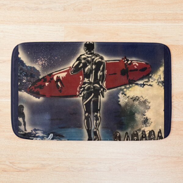 Item preview, Portrait of a surfer with his board designed and sold by marysfarbklecks.