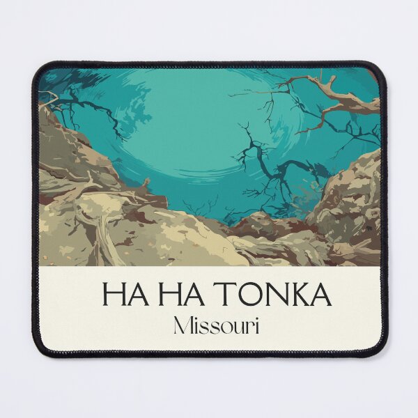 Item preview, Ha Ha Tonka State Park Missouri Vintage Poster | Castle Ruins & Spring Art Print | Lake of the Ozarks Decor designed and sold by TuncGK.
