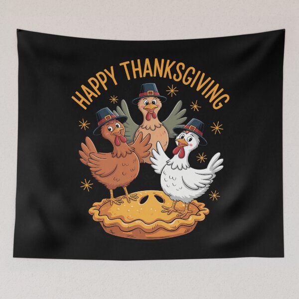 Item preview, Happy Thanksgiving  Chicken Farm designed and sold by WalshDrawnLaugh.