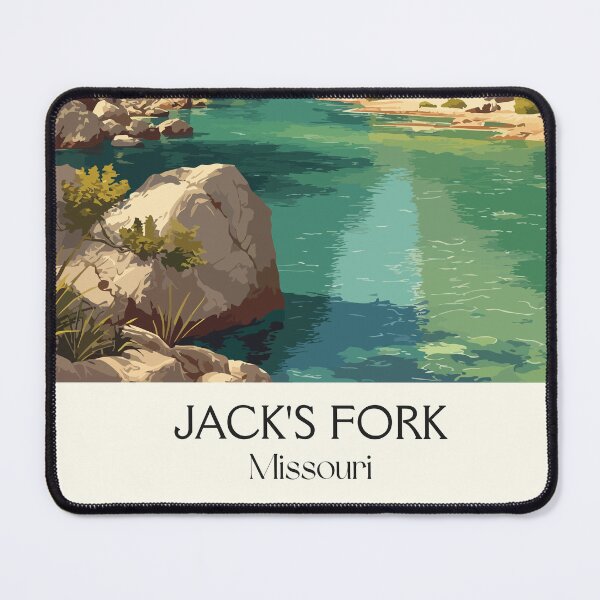 Item preview, Jacks Fork River Missouri Vintage Poster | Ozark Scenic Riverways Art Print | Eminence Area Decor designed and sold by TuncGK.