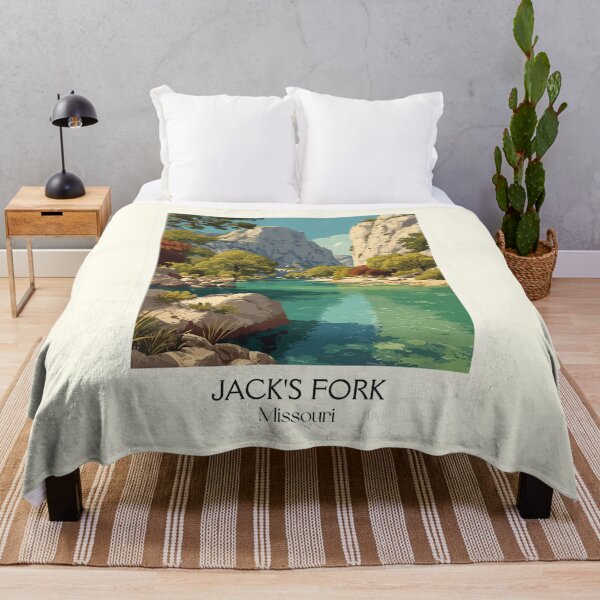 Item preview, Jacks Fork River Missouri Vintage Poster | Ozark Scenic Riverways Art Print | Eminence Area Decor designed and sold by TuncGK.