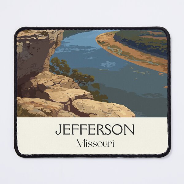 Item preview, Jefferson City Missouri Vintage Poster | State Capital Art Print | Missouri River Scenery Decor designed and sold by TuncGK.