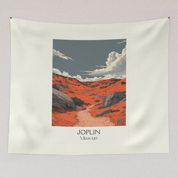 Item preview, Joplin Missouri Vintage Travel Poster | Ozark Plateau Art Print | Red Rock Scenery Decor designed and sold by TuncGK.
