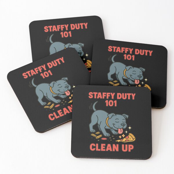 Item preview, Staffy Duty 101 Clean Up Funny Staffy Design designed and sold by BestFriendTees.