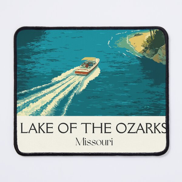 Item preview, Lake of the Ozarks Missouri Vintage Poster | Boating & Recreation Art Print | Lake Life Decor designed and sold by TuncGK.