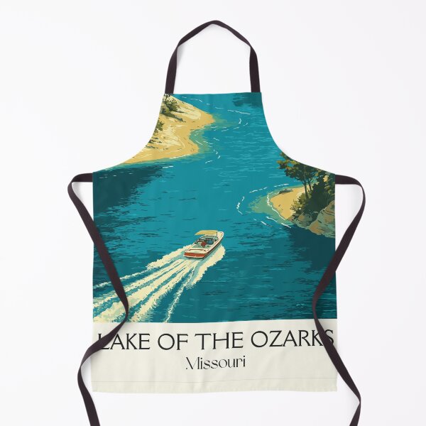 Item preview, Lake of the Ozarks Missouri Vintage Poster | Boating & Recreation Art Print | Lake Life Decor designed and sold by TuncGK.