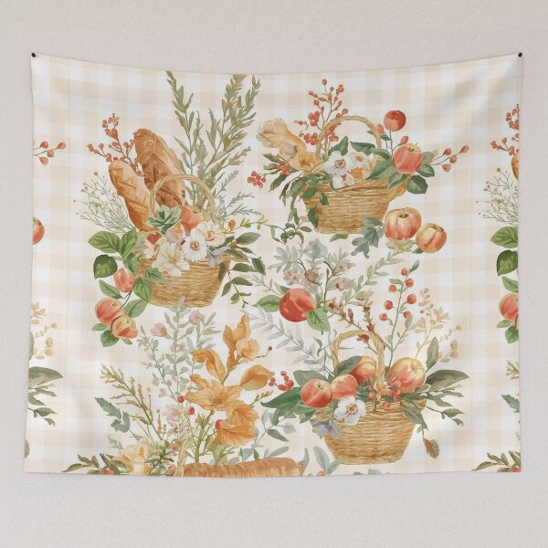 Item preview, Harvest Baskets – Rustic Cottagecore Pattern designed and sold by Deezyned.