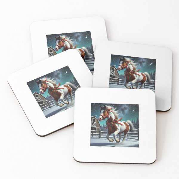 Item preview, Christmas Paint Horse - Playing in the Moonlit Pasture designed and sold by Caitlin Soergel.