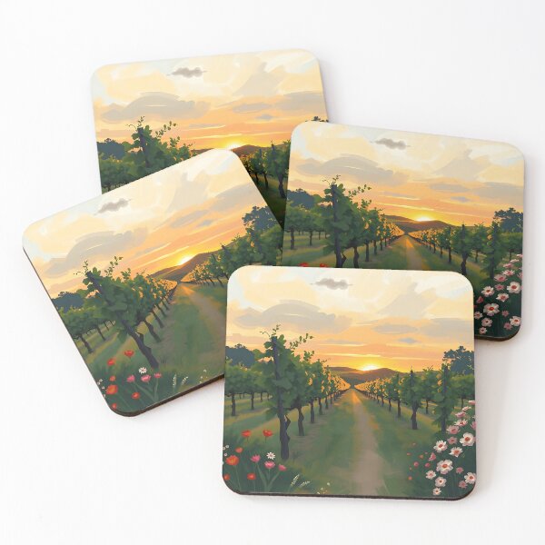 Item preview, Impressionistic Vineyard at Dusk designed and sold by sharon1210.