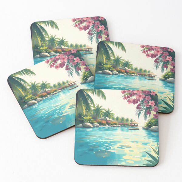 Item preview, Impressionistic Tropical Lagoon designed and sold by sharon1210.
