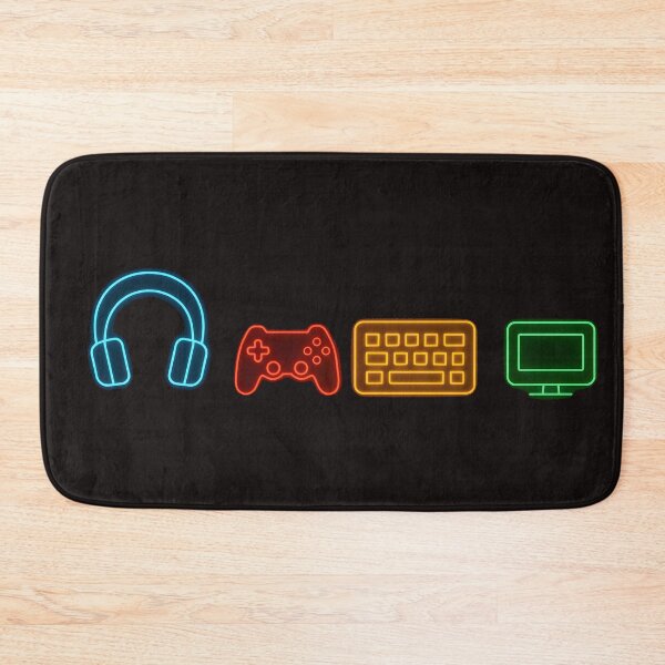 Item preview, Minimal Neon Gaming Setup Icons (Center Print) designed and sold by W-Rm.