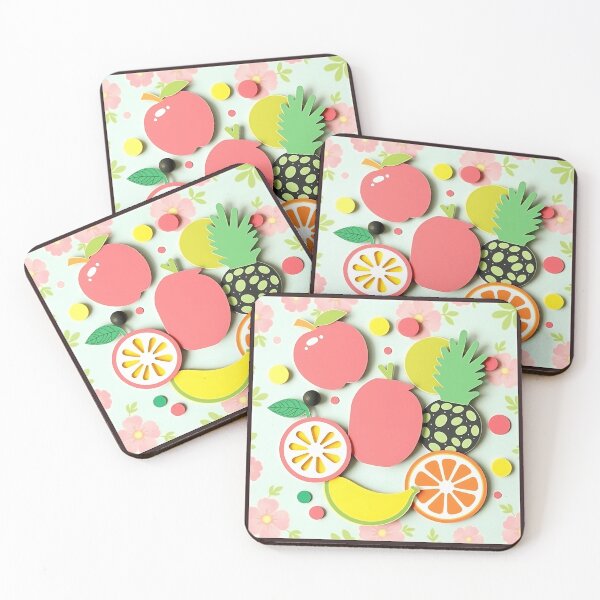 Item preview, Vintage Style Pastel Fruit Cutouts designed and sold by sharon1210.