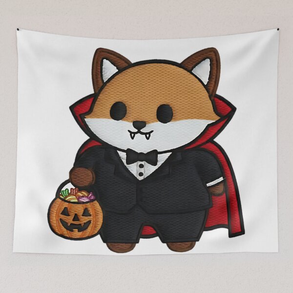 Item preview, Halloween Fox Vampire Costume Cute Spooky Animal Trick or Treat Pumpkin designed and sold by ArtDesignTp.