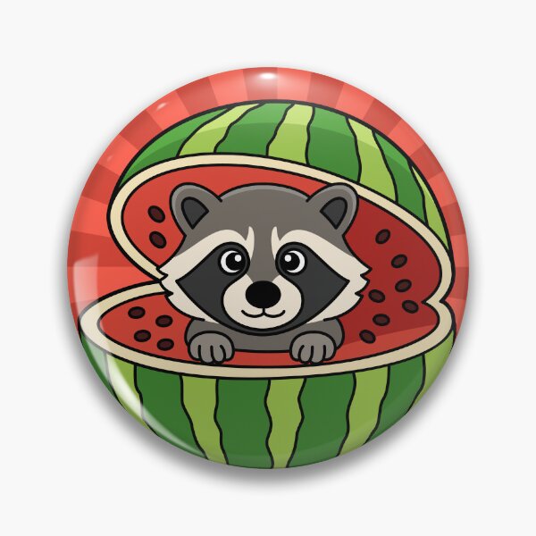 Item preview, Raccooni Watermelunni Italian Brainrot Cute Character designed and sold by Kubala Designs.