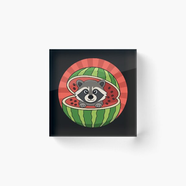 Item preview, Raccooni Watermelunni Italian Brainrot Cute Character designed and sold by Kubala Designs.