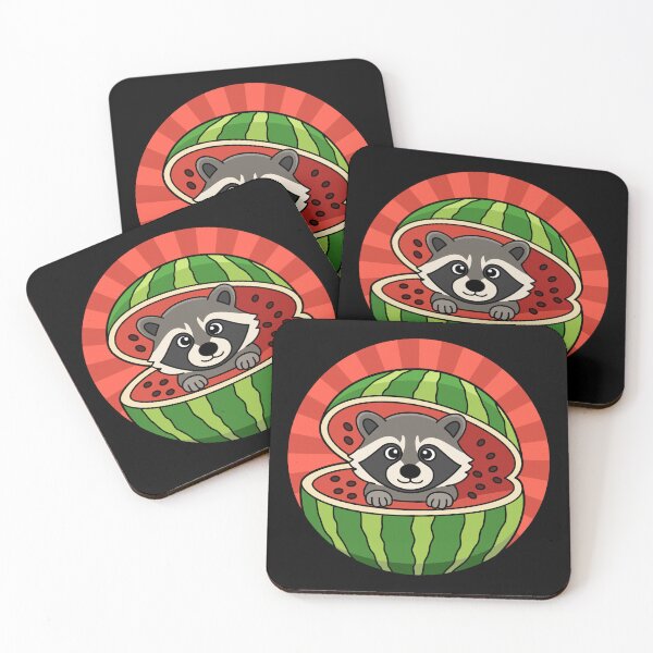Item preview, Raccooni Watermelunni Italian Brainrot Cute Character designed and sold by Kubala Designs.