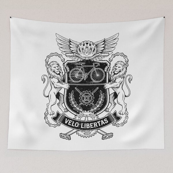 Item preview, Cycling Bicycle Coat Of Arms Funny Cyclist Heraldry Shield designed and sold by GrandeDuc.