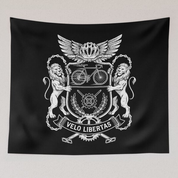 Item preview, Cycling Bicycle Coat Of Arms Funny Cyclist Heraldry Shield designed and sold by GrandeDuc.