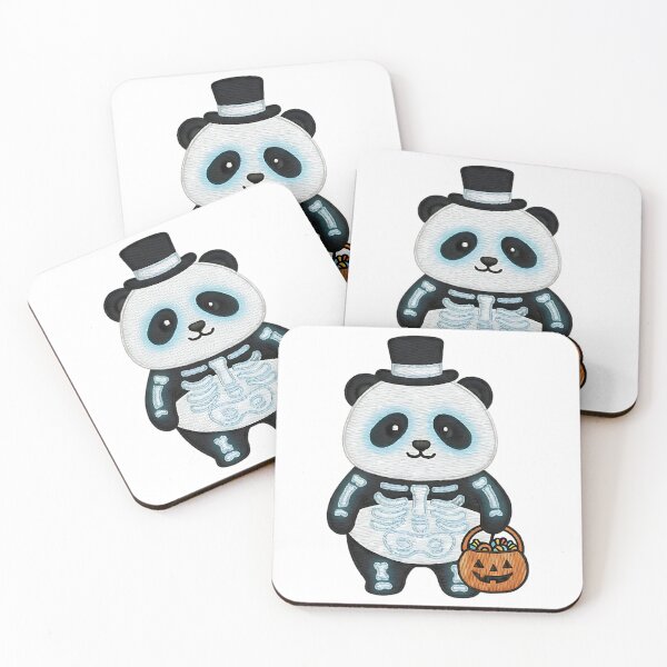 Item preview, Halloween Panda Skeleton Costume Cute Spooky Bear Trick or Treat Pumpkin designed and sold by ArtDesignTp.