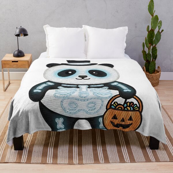 Item preview, Halloween Panda Skeleton Costume Cute Spooky Bear Trick or Treat Pumpkin designed and sold by ArtDesignTp.