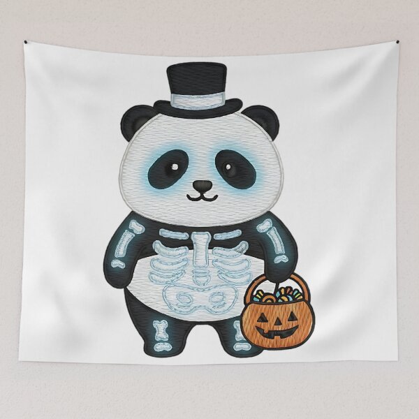 Item preview, Halloween Panda Skeleton Costume Cute Spooky Bear Trick or Treat Pumpkin designed and sold by ArtDesignTp.