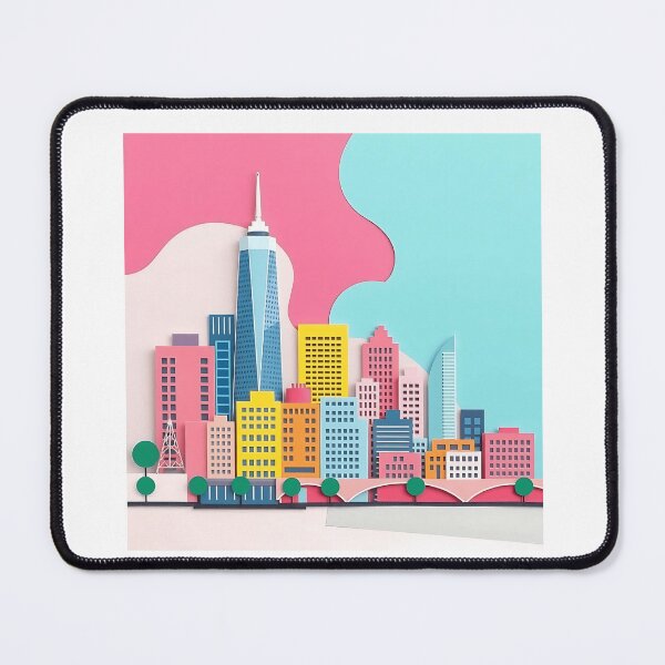 Item preview, Modern Paper Collage Cityscape designed and sold by sharon1210.