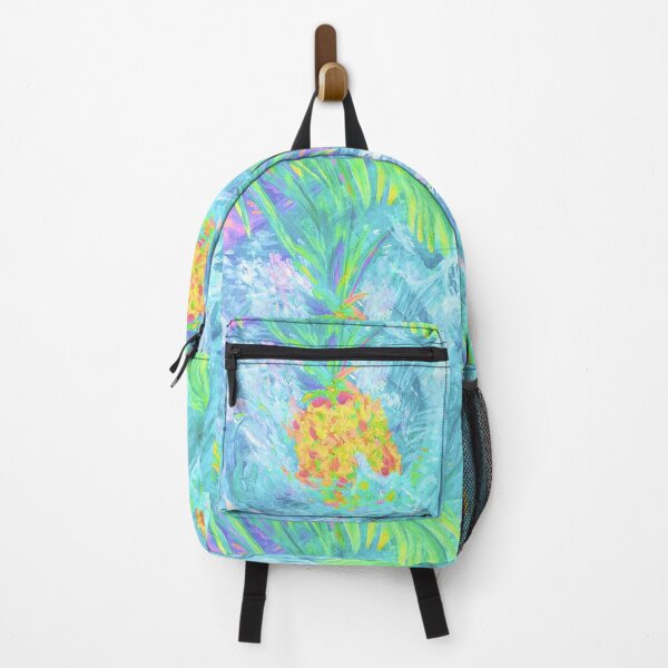 Item preview, Neon Tropical Summer Pineapple Pool Vacation - Oil Painting Impressionist designed and sold by larrypnts.
