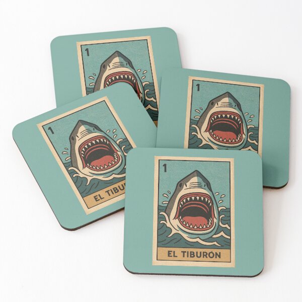 Item preview, El Tiburón Shark Lotería Card Vintage designed and sold by electrovista.