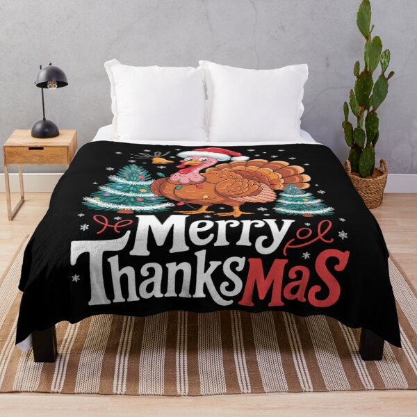 Item preview, Merry Thanksmas Happy Thanksgiving Santa Turkey designed and sold by savrmiller.