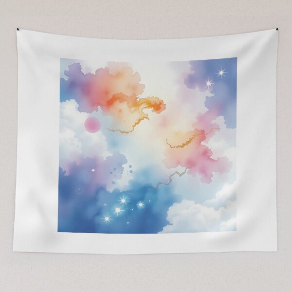 Item preview, Nebula-Inspired Watercolor Scene designed and sold by sharon1210.