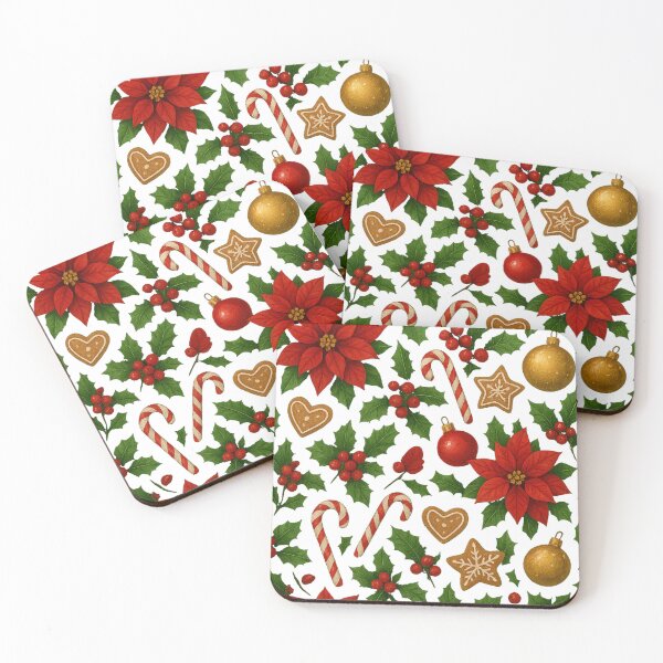 Item preview, festive elegant poinsettia designed and sold by MiciiDesign.