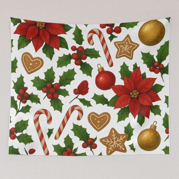 Item preview, festive elegant poinsettia designed and sold by MiciiDesign.