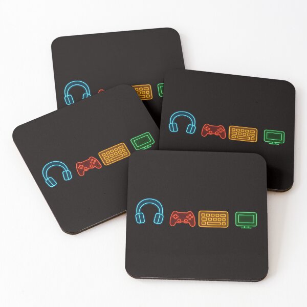 Item preview, Minimal Neon Gaming Setup Icons (Minimal Chest Print) designed and sold by W-Rm.