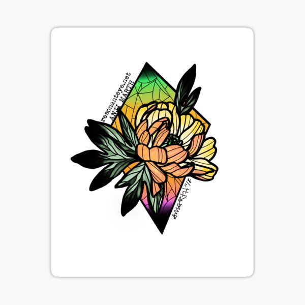 hot peony Sticker