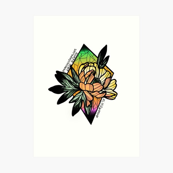 hot peony Art Print