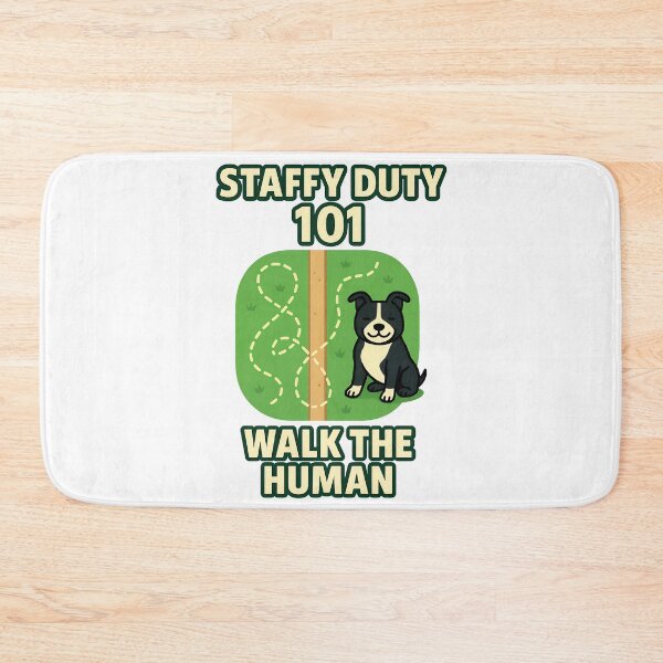 Item preview, Staffy Duty 101 Walk the Human Funny Staffy Design designed and sold by BestFriendTees.
