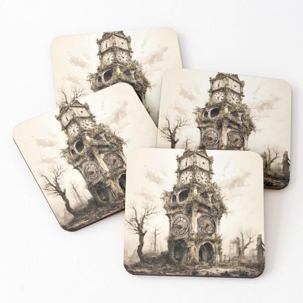 Item preview, Whispers of Time: Overgrown Clock Tower designed and sold by LanaGustavsson.