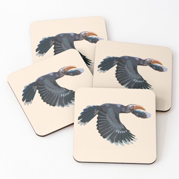 Item preview, M is for Malabar Grey Hornbill, Malabar Grey Hornbill – Western Ghats Endemic Bird Illustration designed and sold by PrettylittlepastelUk.