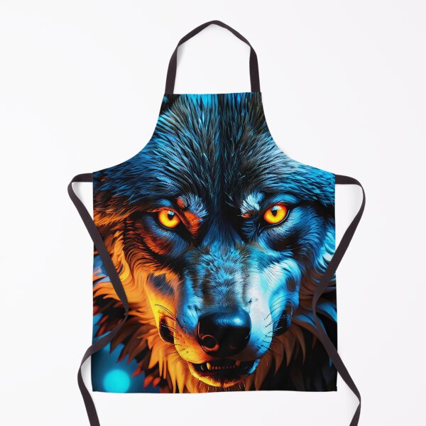 Item preview, Wild wolf face shining with burning spirit. designed and sold by MissYouONLY.