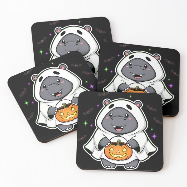 Item preview, Halloween Hippo Ghost Costume Cute Spooky Animal Trick or Treat Pumpkin designed and sold by ArtDesignTp.