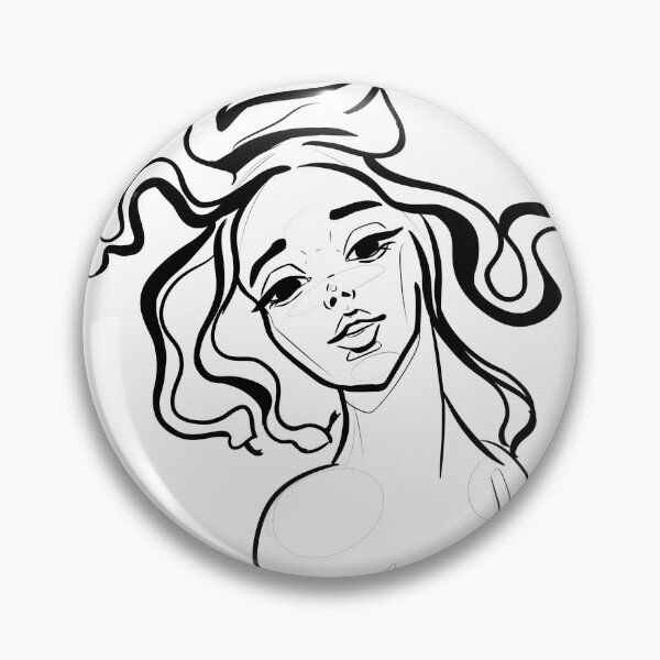 Item preview, Medusa minimalist cartoon mythology goddess  designed and sold by Laynaasa.