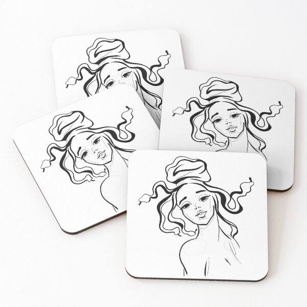 Item preview, Medusa minimalist cartoon mythology goddess  designed and sold by Laynaasa.