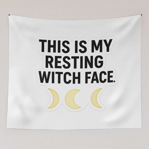 Item preview, This Is My Resting Witch Face" Halloween Typography Sticker – Witchy Expression Design designed and sold by dailyprintables.