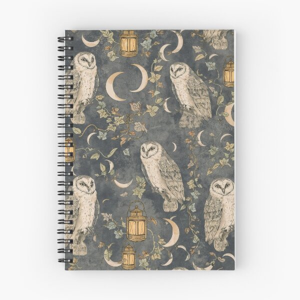 Item preview, Twilight Owls – Dark Cottagecore Pattern designed and sold by Deezyned.