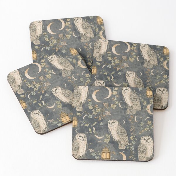 Item preview, Twilight Owls – Dark Cottagecore Pattern designed and sold by Deezyned.