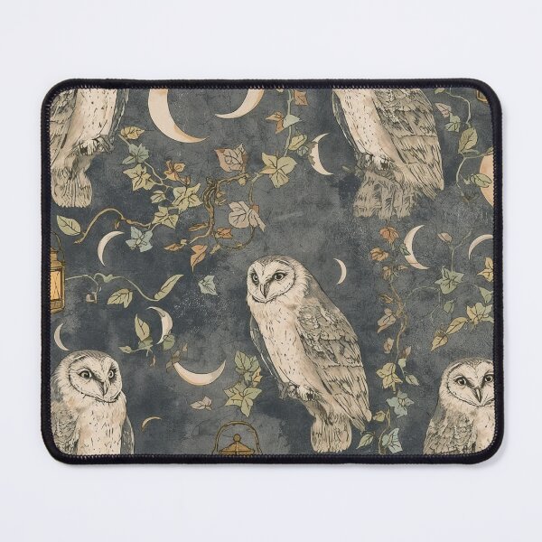 Item preview, Twilight Owls – Dark Cottagecore Pattern designed and sold by Deezyned.