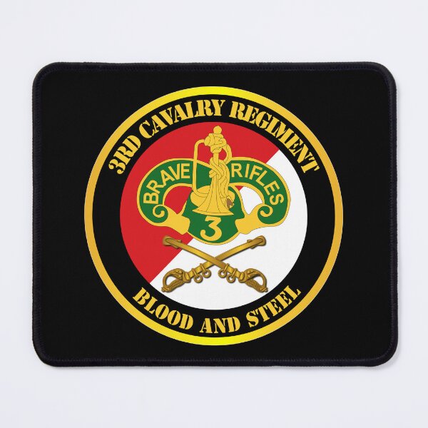Item preview, Army - 3rd Cavalry Regiment DUI - Red White - Blood and Steel x300 designed and sold by Military Insignia Products.