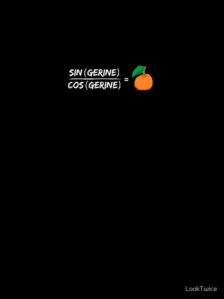 "Sine Cosine Tangent Tangerine Trig Math Joke Pun TShirt" iPhone Case