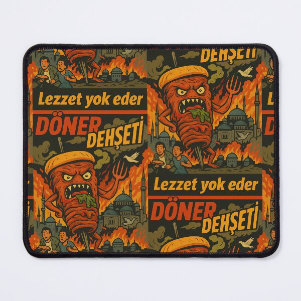 Item preview, The Terror of the Döner – A Vintage Comic-Style Turkish Mutant Poster designed and sold by Travellerz.